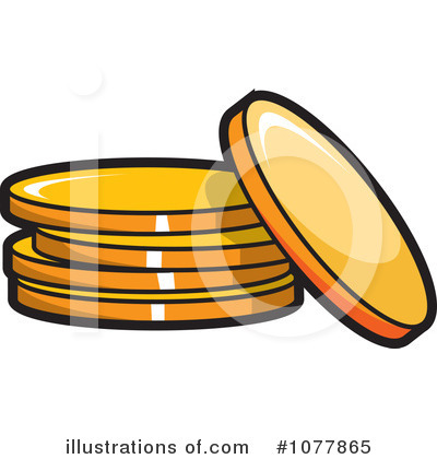 Royalty Free  Rf  Gold Coins Clipart Illustration By Jtoons   Stock
