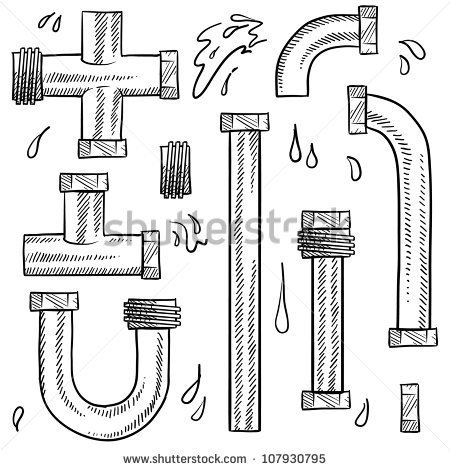 Water Pipeline Clipart Doodle Style Water Pipes