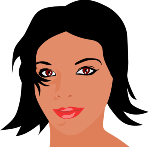 Woman With Black Hair Clip Art At Clker Com   Vector Clip Art Online