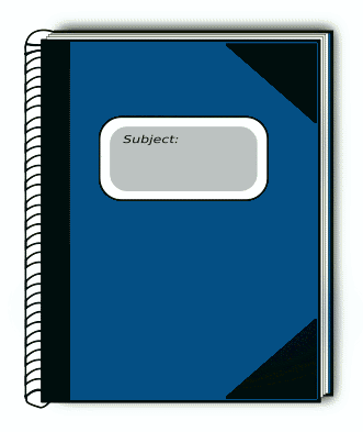Free Clipart Of Notebook Clipart Of A Blue Notebook With Black Corners