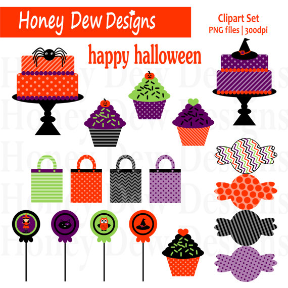 Instant Download   Clipart Package 085   Halloween Candy Clipart