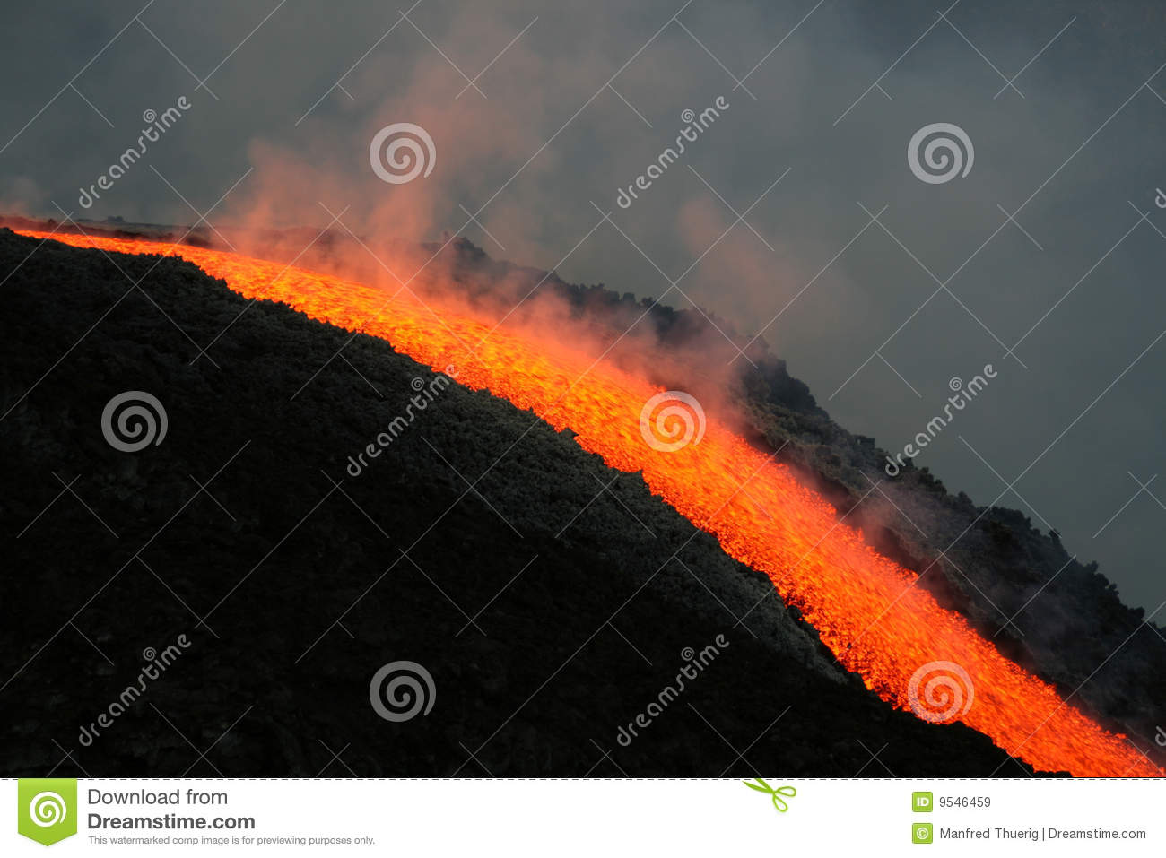 Lava Flow On Etna Volcano Royalty Free Stock Images   Image  9546459