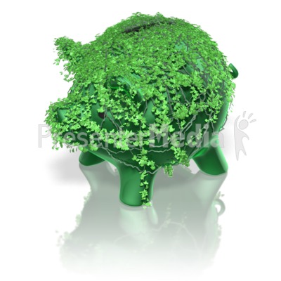 Piggy Bank Green Ivy   Presentation Clipart   Great Clipart For