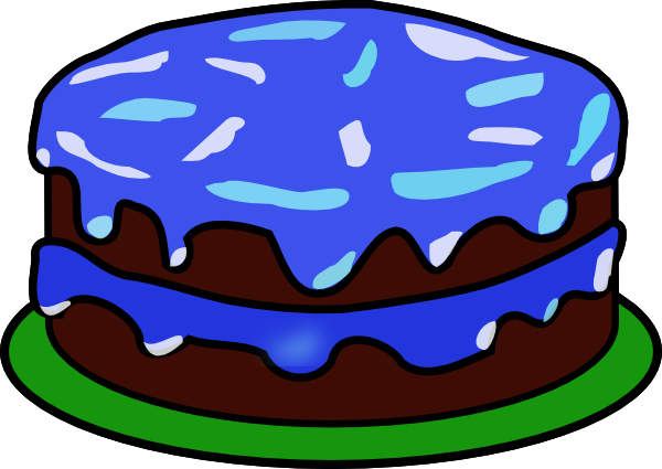 Blue Cake With No Candle Clip Art At Clker Com   Vector Clip Art
