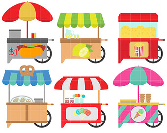 Fair Food Clipart Food Carts Digital Clip Art