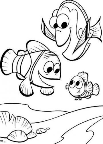 Finding Nemo And Friends Coloring Pages Ocellaris Clownfish Nemo And