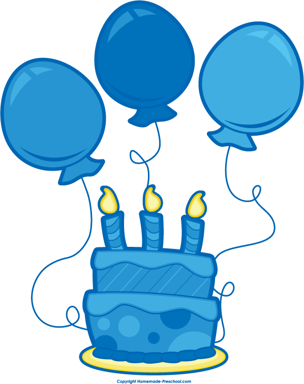 Home Free Clipart Birthday Balloons Clipart Birthday Cake Blue