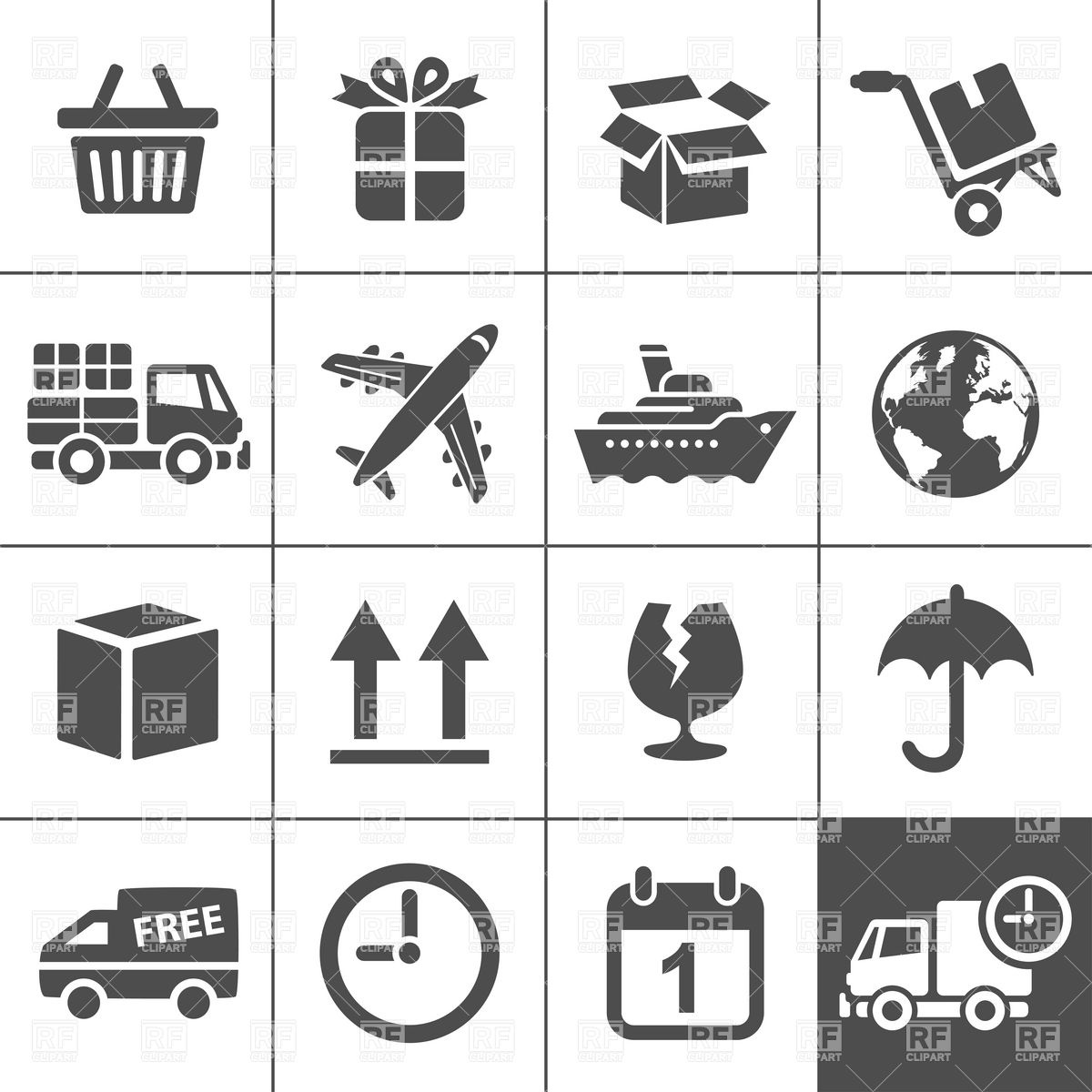 Logistics Transportation And Delivery Icons 12604 Icons And Emblems