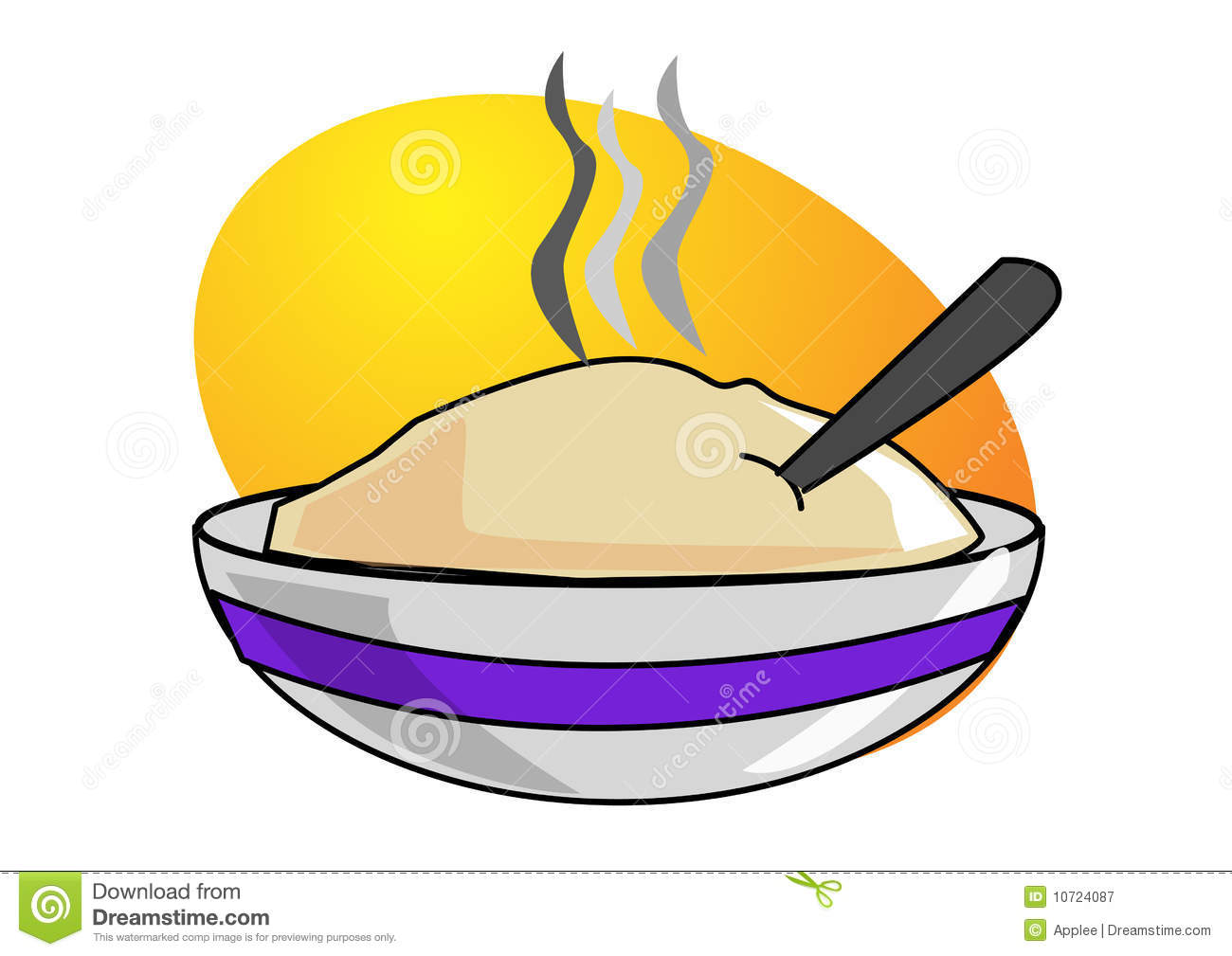 Oatmeal In Bowl Royalty Free Stock Photography   Image  10724087
