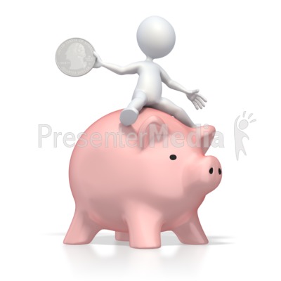Ridding Piggy Bank   Business And Finance   Great Clipart For