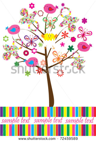 Baby Shower Tree Clipart Vector Baby Shower Tree With