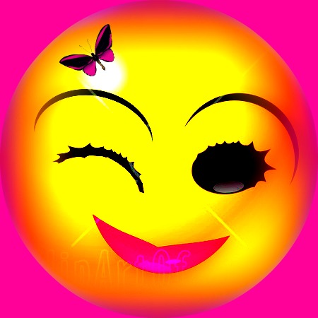 Pink Smiley Face Clip Art Standing High In My Hot Pink