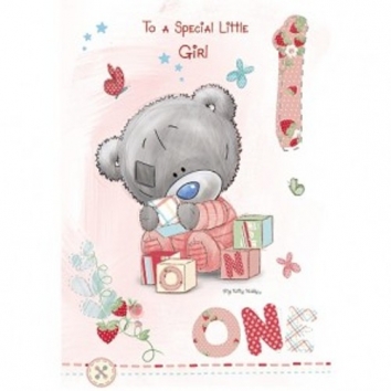 Tiny Tatty Teddy First Birthday Card   Me To You Gifts