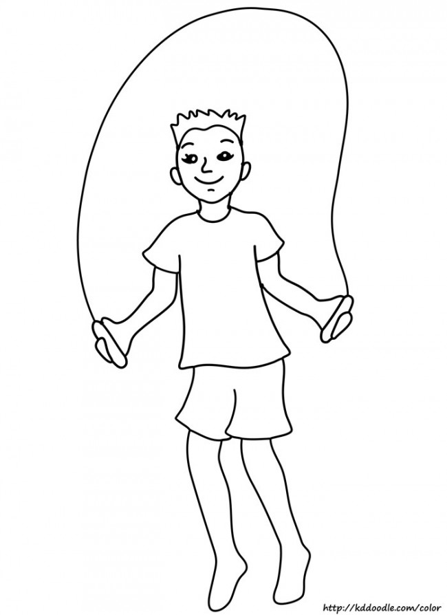 Free Printable Jump Rope Coloring Page   Clipart