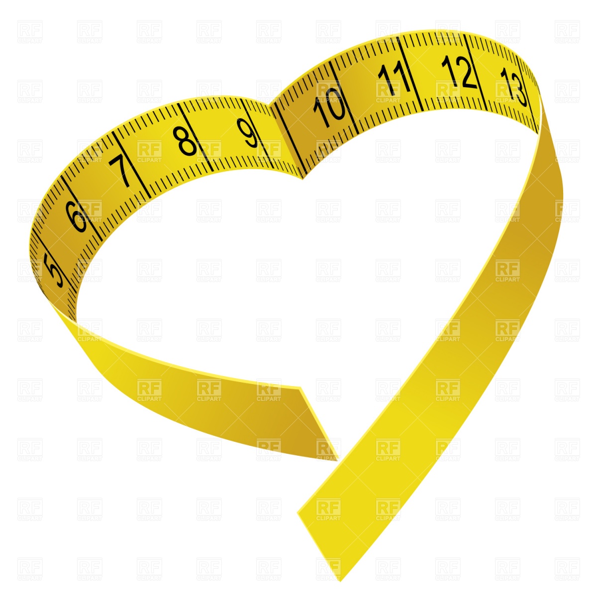 Heart Shaped Tape Measure Download Royalty Free Vector Clipart  Eps 