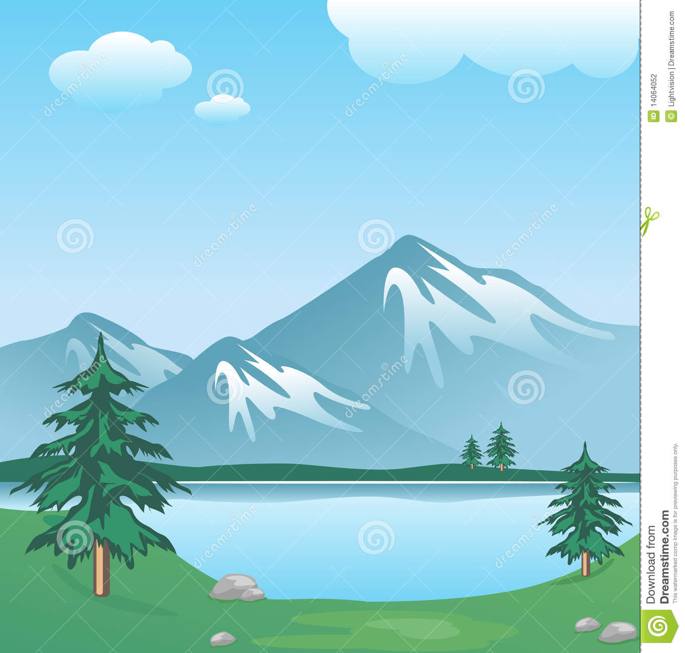 Lake Clipart Lake Trees And Grass In