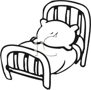 Make Bed Clipart Bed Clipartcartoon Bed   Cartoon Bed Clipart   Black