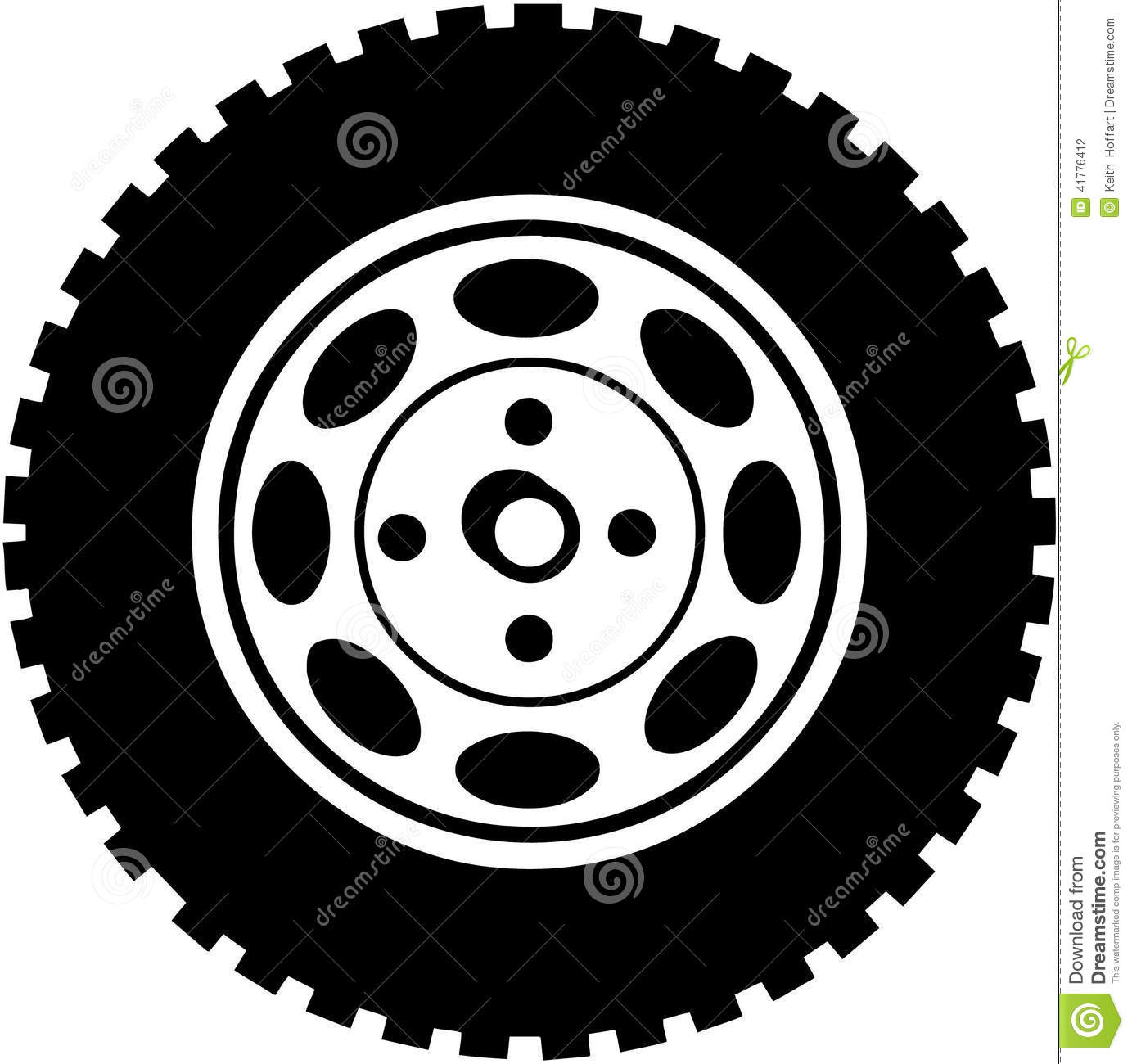 Tire For Car Or Truck Cartoon Vector Clipart Stock Vector   Image