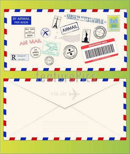 Back   Gallery For   Postage Stamp On Envelope Clipart