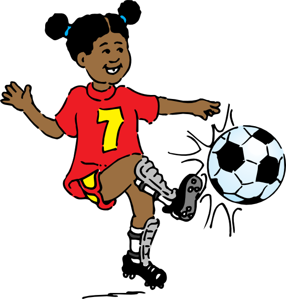 Girl Playing Soccer Clip Art At Clker Com   Vector Clip Art Online