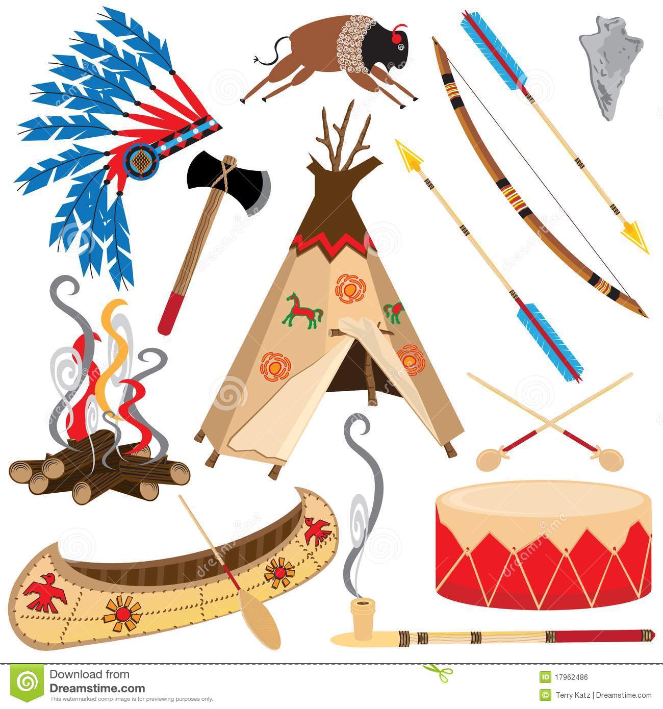 American Indian Clipart Icons Royalty Free Stock Image   Image