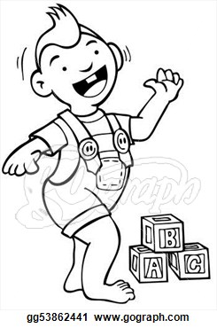 Clipart   Baby First Step  Stock Illustration Gg53862441   Gograph