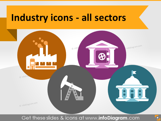 Production Services Resources Public Sector Symbols Flat Ppt Clipart