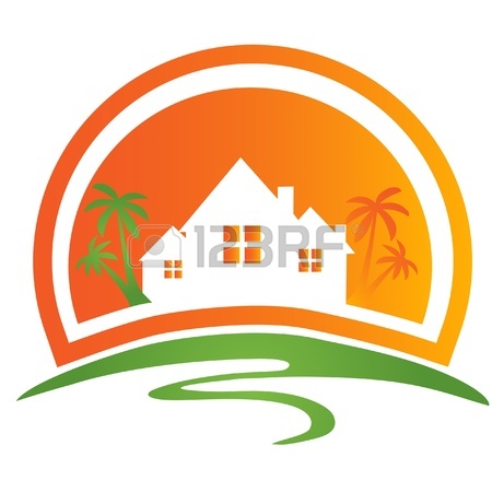 House Construction Logo 12379716 House With Palms Logo Jpg