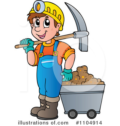 Miner Clipart  1104914 By Visekart   Royalty Free  Rf  Stock