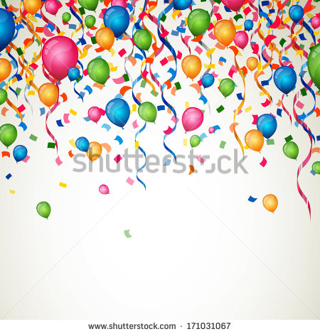 Party Balloons With Ribbons Loop Rotate On Black Background Hd Stock
