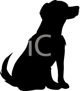 Royalty Free Clipart Image  Animal Silhouette Of A Family Dog