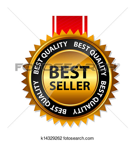 Vector Best Seller Gold Sign Label Template View Large Clip Art