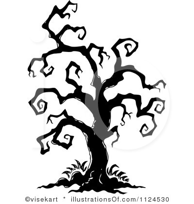 Wallpaper Scary Tree Clipart