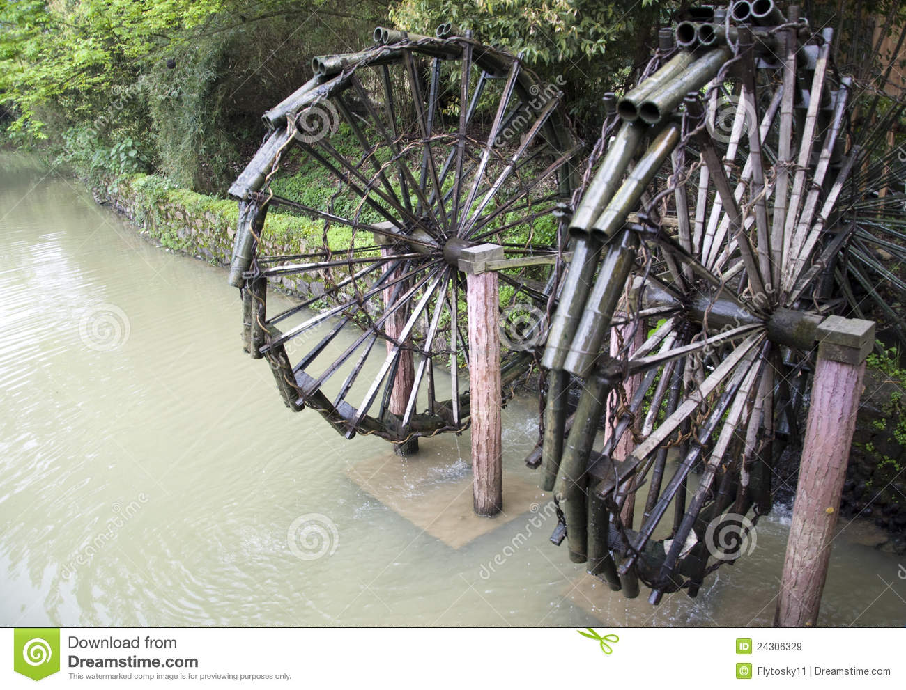 Waterwheel Royalty Free Stock Images   Image  24306329