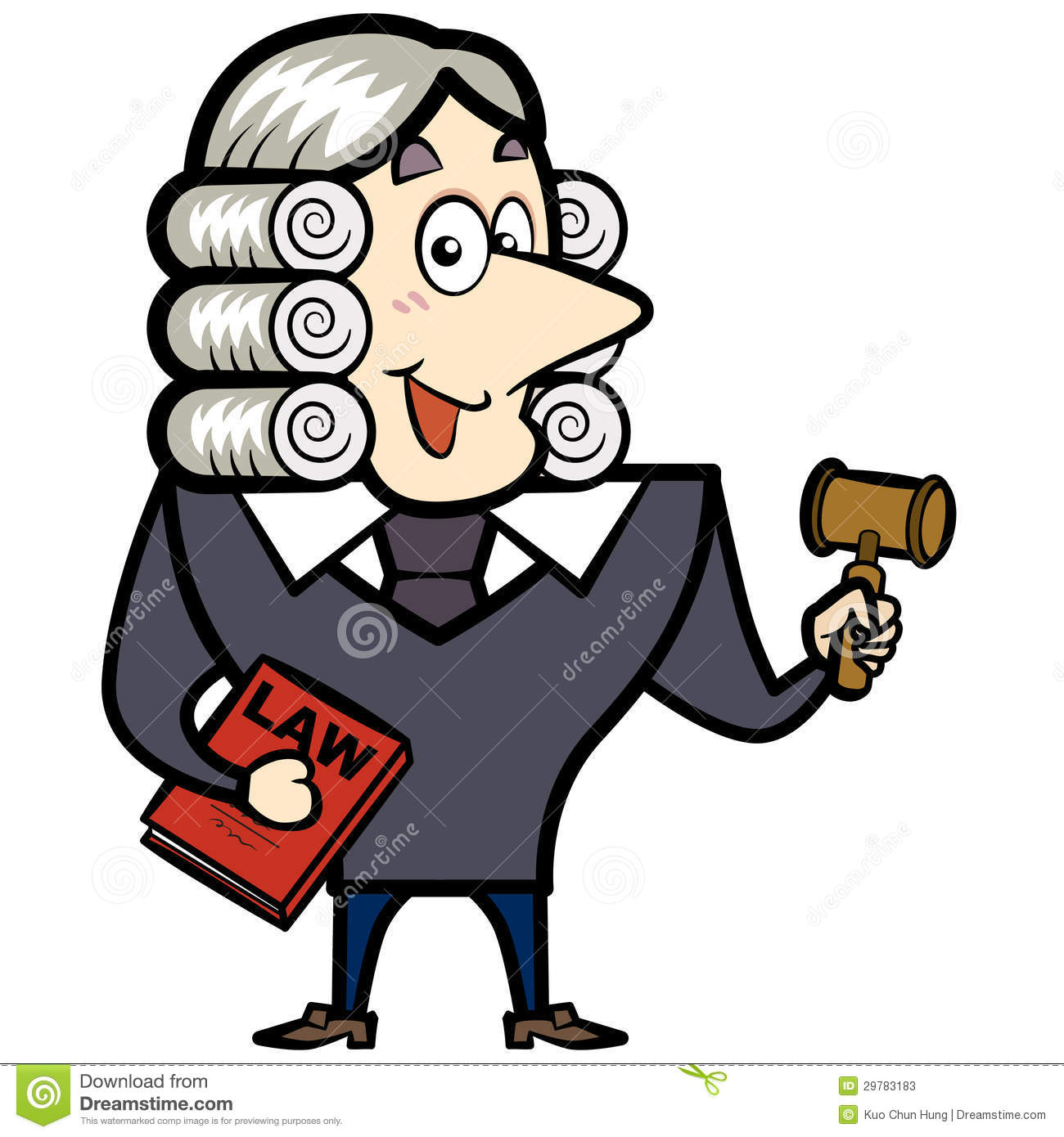 Cartoon Judge With A Gavel And Law Book Stock Photos   Image  29783183