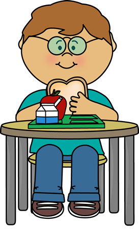 Kid Eating Cafeteria Lunch Clip Art   Kid Eating Cafeteria Lunch Image