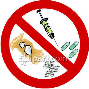 No Needles Or Pills Allowed   Royalty Free Clipart Picture