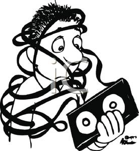 Tangled Clip Art Man Up In A Vhs Tape Royalty Free Clipart Clipart