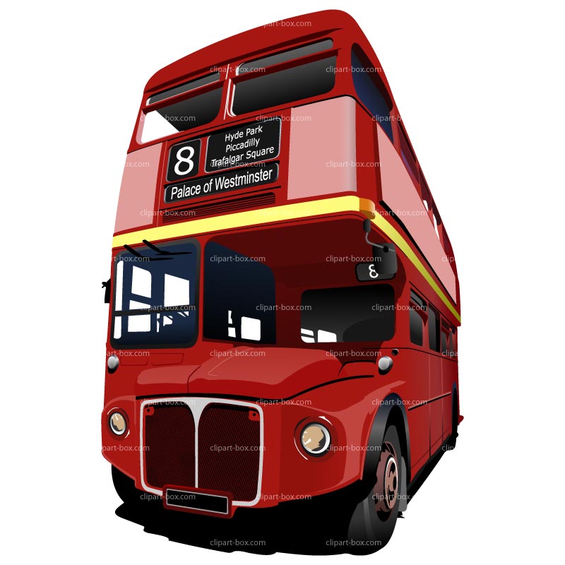 Clipart Double Decker Bus   Royalty Free Vector Design