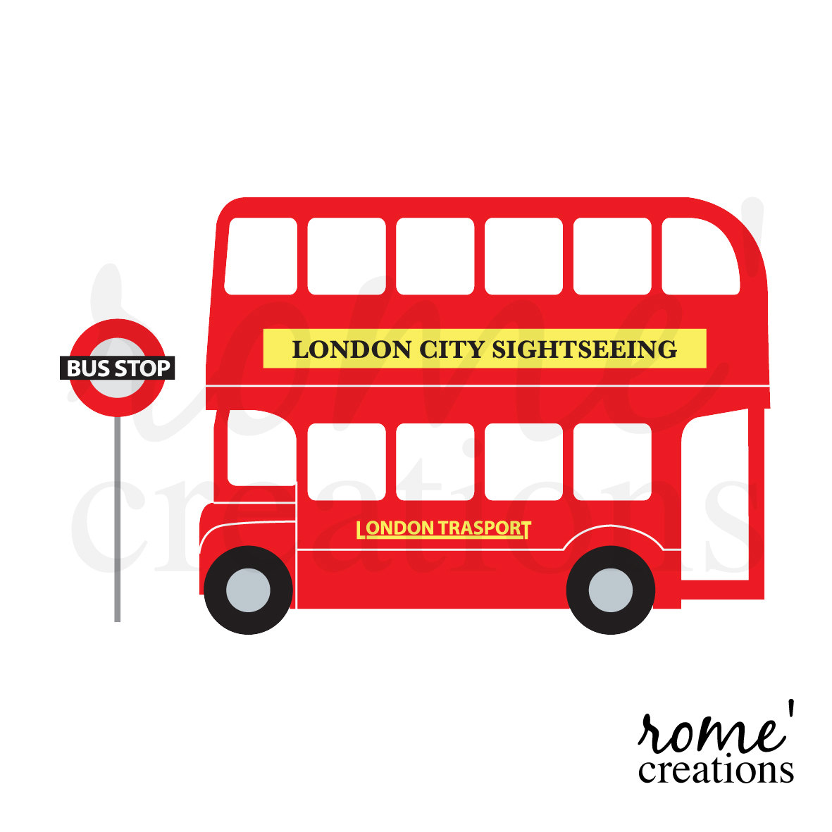London Bus Clipart London Double Decker Bus