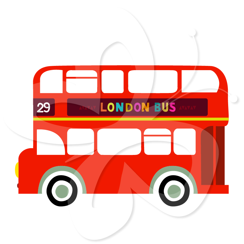 London Double Decker Bus   Creative Clipart Collection