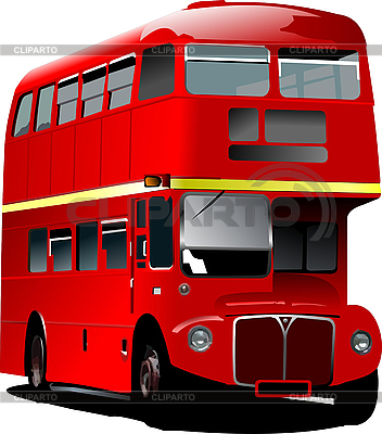 London Double Decker Red Bus  Vector Illustration     Leonid Dorfman