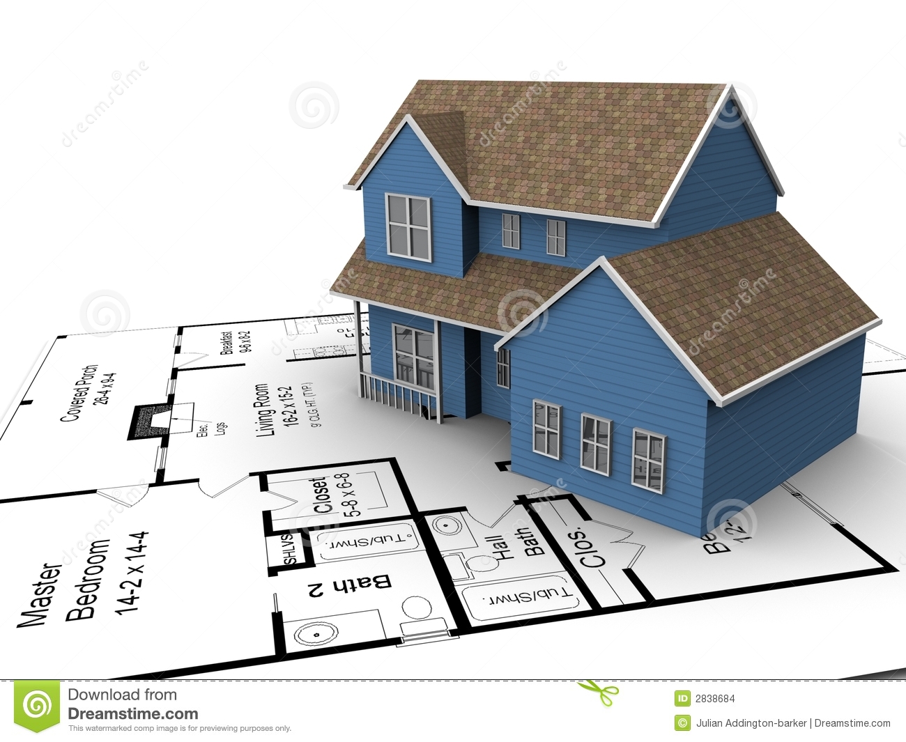 New House Plans Stock Images   Image  2838684