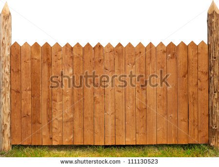 Barn Fence Clipart Wooden Fence Isolated On White