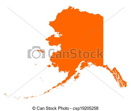Clipart Vector Of Map Of Alaska Csp19205258   Search Clip Art