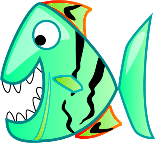 Fish Cartoon Smile Funny Vector Clip Art