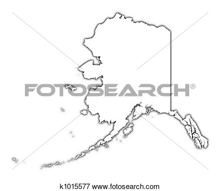 Illustration Of Alaska  Usa  Outline Map K1015577   Search Eps Clipart
