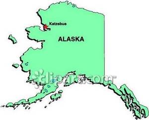 Map Of Alaska   Royalty Free Clipart Picture