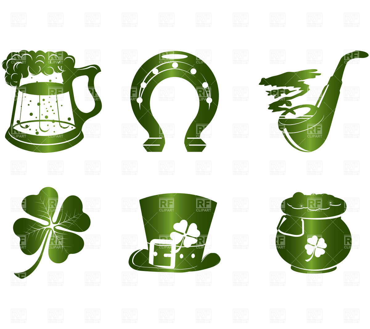 St  Patrick S Day Icons Download Royalty Free Vector Clipart  Eps