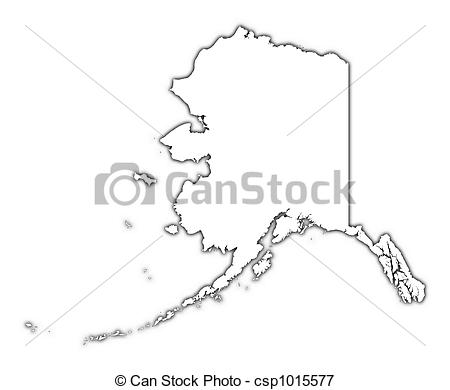 Stock Illustration   Alaska  Usa  Outline Map   Stock Illustration
